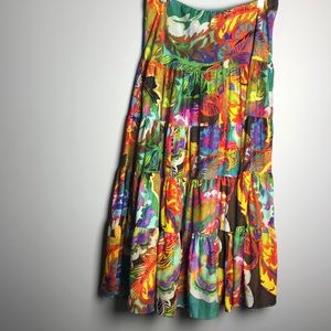 Midi skirt with vibrant colors!! New W/O tag!!